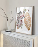 Gold Anatomy Wall Art Set of 3, Brain, Lungs, Heart Medical  Art Print
