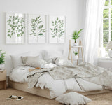 Sage Green Wall Art, Bedroom Wall, Olive Branch Print, Eucalyptus Prints, Relaxing Minimalist Wall Decor, Watercolor Leaves Poster
