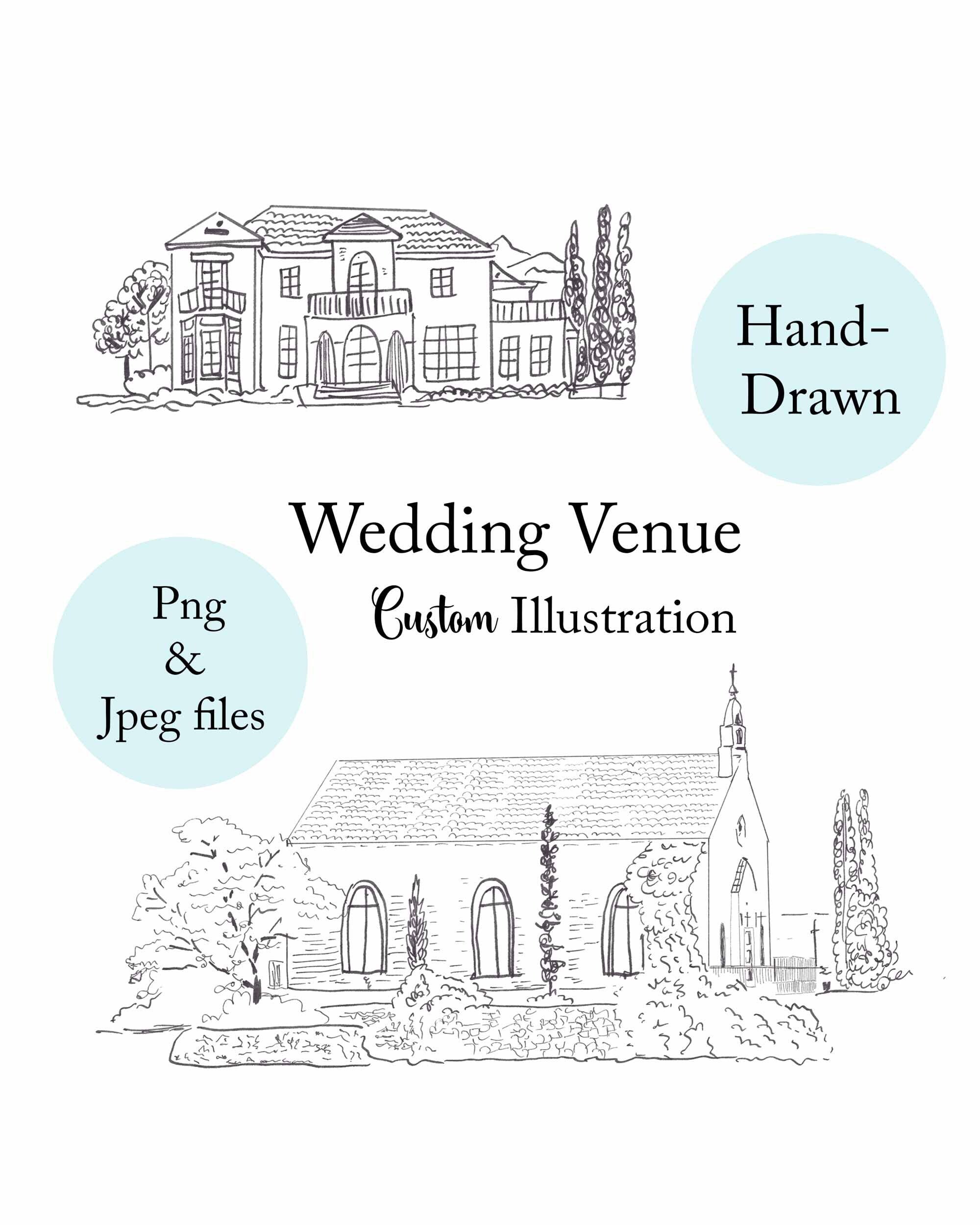 Illustration de lieu de réception de mariage à partir d'une photo Image secondaire du produit