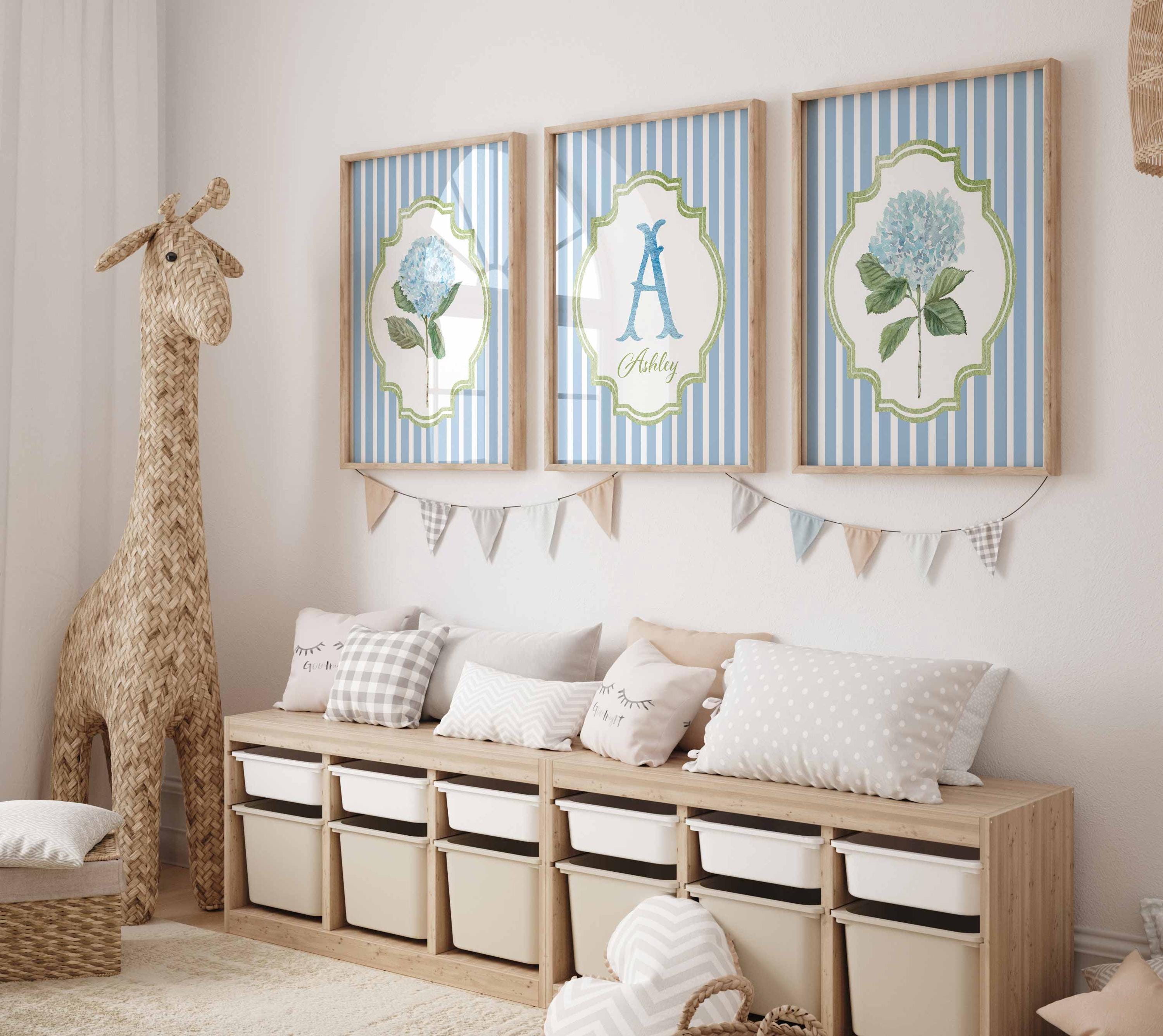 Impressions personnalisées pour chambre universitaire, art mural avec monogramme, emménagement à l'université, décoration de chambre de fille, cadeau pour fille, décoration pour chambre d'enfant, style grandmillennial Image secondaire du produit