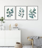 Eucalyptus Wall Art Print, Botanical print set of 3, Green Leaf Wall Art, Eucalyptus leaf Print, 3 Botanical Art Prints