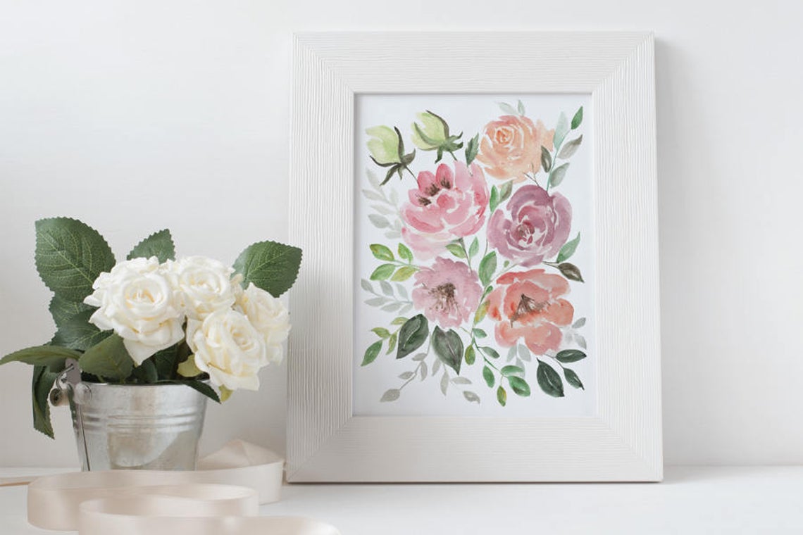 Impression murale Pivoines, Art mural floral Image secondaire du produit