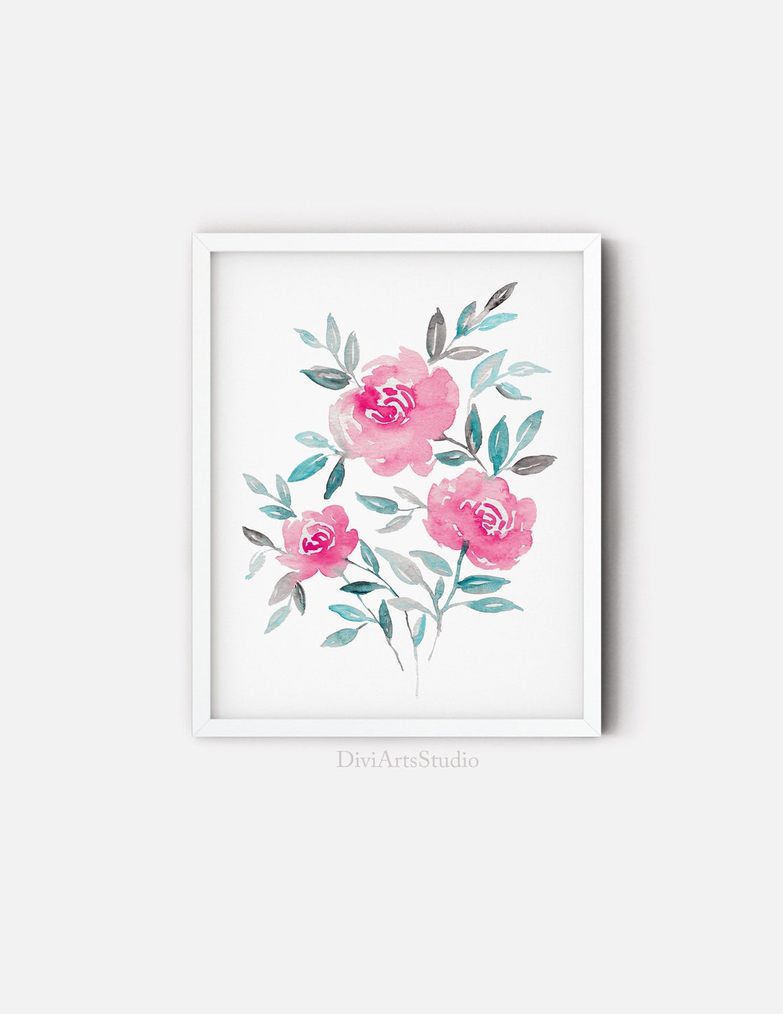 Décoration murale fleurs roses, Impression d'art Roses Image secondaire du produit