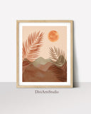Abstract Sun Desert Print, Set of 3 Terracotta Prints