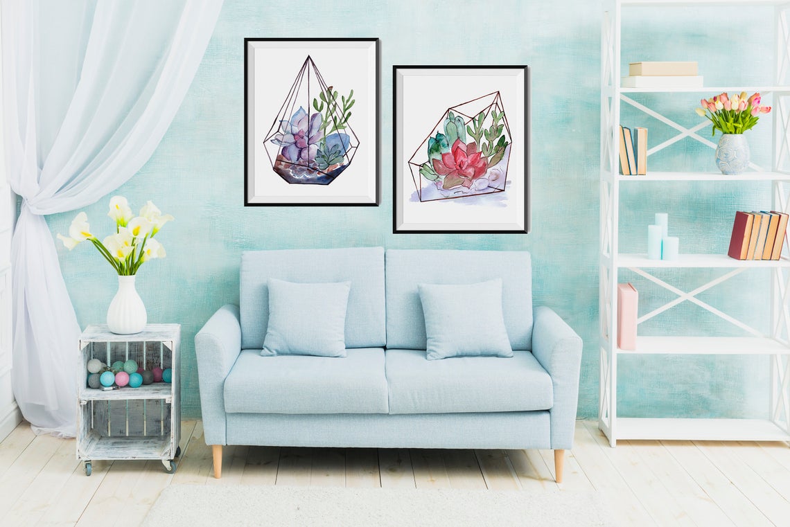 Décoration murale Terrarium, Lot de 2 Impressions murales Image secondaire du produit