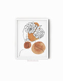 mature women line art prints abstract boho