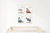 Dragon Nursery Print, set of 6 dragon kids art, Girl Dragon Nursery, Kids Dragon Wall Decor, Fantasy Kids room art