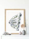 Breast Anatomy Print with Floral Accents - Perfect OBGYN Office Art, Doula Gift, and Midwife Gift for Breast Health Awareness