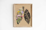 Lungs flower Print, Respiratory Therapy Gift, Pulmonologist Gift, Med School Art, Medical Office Décor