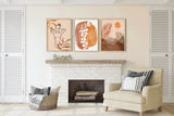Set of 3 Mid-Modern Century Wall Art Prints, Abstract Boho Wall Arts